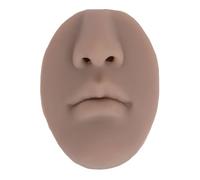 Bamjour 3D Silicone Nose Mouth Model Soft Lip Piercing Practice Model for Jewelry Display Teaching with Fine Smooth Finish (Dark Skin)