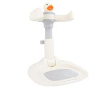 Bamjour Baby Shower Stand, Folding Baby Shower Stand Height Adjustment Non Slip Cartoon Duck Standing Support Bath Chair with Rack for Standing
