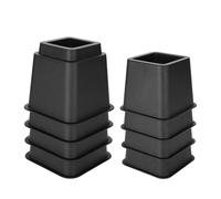 Bamjour Bed Risers, Chair Riser, Furniture Raisers, Enhanced Stability Furniture with Newfound Space and Optimize Your Organization Strategy Couch for Lifting Beds, Sofas, (Black)