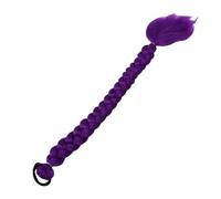 Bamjour Braided Hair Extension, Purple Synthetic Hair Braid with Elastic Bands for Secure Fit, Seamless Blend with Real Texture for Daily Holiday Styling