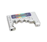 Bamjour Digital Battery Capacity Gauge Tester - Universal D, C, AA, AAA, N Type & 1.5V Button Cell Analyzer with LCD Display - Color-Coded Readout for Quick Diagnostics (Silver)