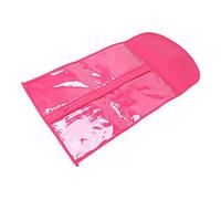 Bamjour Extension Holder, Portable Wig Hanger Wig Storage Bags, with Strong Zipper PE+Non-Woven Fabric Holder for Travel and Daily Use (Rose Red)