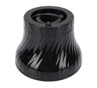 Bamjour Hair diffuser attachment, innovative rotating lock design fits 1.4 to 2.6 inch blow dryer nozzles, with 18 enlarged angled air vents, for curly wavy hair (Black)