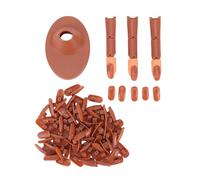Bamjour Nail Practice Finger Kit, Artificial Joint Finger with Base for Beginners Training, ABS Material Non Slip Base, Brown