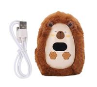 Bamjour Rechargeable Hand Warmer Electric Handwarmer USB Hand Warmer Plush Animal Shaped with Digital Display 1200mAh Battery for Adults Kids Outdoor Travel (Brown)