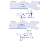 Bamjour Sewing Ruler, Approx. 10 X 4cm / 3.9 X 1.6in; 5.8 5.5cm / 2.3 2.2in with Aluminum Material Pattern Paper for Sewing Quilting Rulers for Manual Cutting and Plate Making