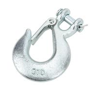 Bamjour Winch Hook, 3/8in 1 in Opening 18000lbs Load Capacity Winch Trailer Clevis Hooks Trailer Chain with Spring Loaded Safety Latch, for Towing and Heavy Load Securing