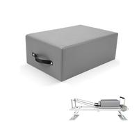 Bammare Pilates Sitting Box for Pilates Reformer, Pilates Box for Improving Range of Motion and Flexibility, Pilates Equipment Reformer Box Accessory for Pilates Exercises (Grey)