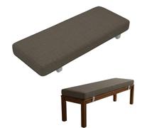 Bammare Rectangle Cushion for Bench Seat, Blackish-brown, 127 * 56 * 5 | Kitchen Bench Cushion with High-Resilience Foam, Storage Seat Cushion with Non-slip Base, Elastic Bandage and Washable Cover
