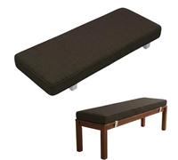 Bammare Rectangle Cushion for Bench Seat, Dark Brown, 127 * 56 * 5 | Kitchen Bench Cushion with High-Resilience Foam, Storage Seat Cushion with Non-slip Base, Elastic Bandage and Washable Cover