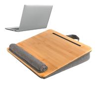 Bammboo Laptop Tray - Bambboo Laptop Desk, Bed Table Stand | Ergonomic Design with Cushion, Adjustable Height for Comfortable Work Anywhere, Lightweight Wooden Lap Desk for Work, Study, Sofa, Bed