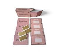 BAMMI - 50 Personalised Scratch Vouchers - Set of 50 Romantic Gift Cards for Couples - Gift Idea for Valentine's Day, Birthday, Wedding - Pink (Pink)