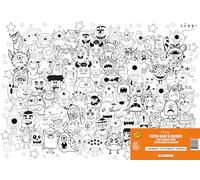 BAMMI Giant Children's Colouring Poster Page, Mini Monsters, 100 cm x 70 cm, Premium Paper, Fun and Creative Activities
