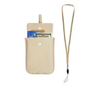Bamneat RFID-Blocking Travel Bra Wallet, Hidden Money Pouch with Adjustable Elastic Strap, Perfect Secret Pocket Protect Your Passport Credit Cards Valuables, Nude, Credit Card Size, RFID Protected