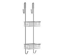 Bamodi Shower Caddy Hanging Stainless Steel - Rustproof 2-Tier Shower Shelf - No Drilling Required - Hangable Bathroom Shower Baskets with 2 Towel Hooks (70 x 19 x 18,5 cm)