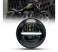bamotoop 5.75" Round LED Motorcycle Headlight E-Certified for Harley Davidson Dyna Street Bob Super Wide Glide Low Rider Night Rod Train Sportster Iron 883 Indian Scout Triumph