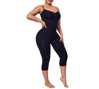 BampooPanPa Tummy Control Bodysuits Full Body Suit Shapewear One Piece Cropped Jumpsuits for Women, Black, M