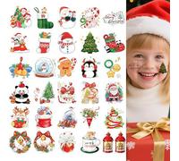 BAMTTOO 30 Sheets Christmas Temporary Tattoos for Birthday Party Supplies Winter Christmas Party Decorations Stickers Xmas Party Favors Boys Girls Fake Tattoos (30pcs Christmas)