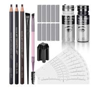BAMTTOO Eyebrow Mapping Kit Pre-Inked Mapping String 30 Meters Brow Thread Eyebrow Pencil Ruler Sticker for Semi Permanent Makeup Microblading Liquid Eyeliner