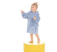 Bamu Kids Oversized Blanket Hoodie - Soft Wearable Blanket with Large Pocket, Comfy Fleece Hoodie for Boys & Girls, Perfect for Winter, Lounging & Sleepovers (Duskey Blue, 18 Months - 3 Years)