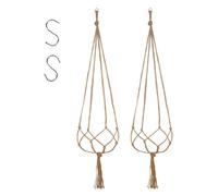 Bamworld Hanging Plant Pot Macrame Plant Hanger for Indoor and Outdoor Use, Decorative Hanging Basket for Balcony, Window, Living Room, Garden, Fits Various Flower Pots