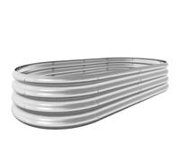 Bamworld Metal Raised Bed for Garden, 29 x 90 x 180 cm, Rustproof Plant Bed with Large Area, Raised Bed for Self-Assembly, Weatherproof and Stable for Vegetables, Herbs and Flowers