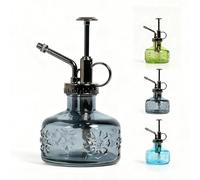 Bamworld Watering Can Glass Mister, 180ml Vintage Decorative Gray Indoor Watering Can for Succulents, Herbs and Houseplants