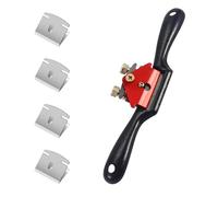 Bamyi 9" Spokeshave Tool, Adjustable Woodwork Hand Planer with 4 Replacement Blades, Hand Planers for Woodworking and Manual DIY Enthusiasts