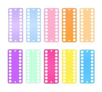 Bamyli 10 Pcs Thread Organiser Embroidery Floss Organizer, Plastic Thread Holder for Embroidery Threads, with 10 Colors Needle Threaders, Sewing Craft DIY Needlework Accessories