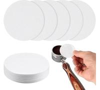 Bamyli 100PCS Coffee Machine Portafilter Powder Bowl Filter Paper Round, Coffee Filter Papers, White Coffee Filters Papers, Coffee Paper Filter for Espresso Machine for Filter Coffee (51mm)