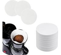 Bamyli 100PCS Coffee Machine Portafilter Powder Bowl Filter Paper Round, Coffee Filter Papers, White Coffee Filters Papers, Coffee Paper Filter for Espresso Machine for Filter Coffee (58mm)