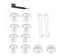 Bamyli 15 Pack Hearing Aid Accessories Tubes and Domes,10 Pack Silicone Hearing Aid Domes Ear Tips Replacement,4 Pack Hearing Aid Tubes with 1 Pack Cleaning Brush Tool for Most Earphones (12mm+14mm)