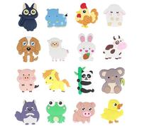 Bamyli 16PCS Fridge Magnets Set for Student,Cute Cartoon Animals Educational Magnetic Animals for Refrigerator Whiteboard, Fun Learning Toy for Home Classroom Office Decor