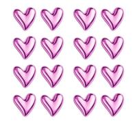 Bamyli 16PCS Pink Love Heart Fridge Magnets, 2.1cm Small Magnet Set