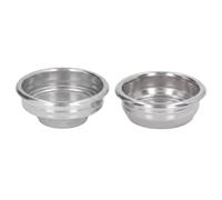 Bamyli 2 Pack 58mm Filter Basket Portafilter Basket, Stainless Steel Coffee Filter, Single Double Cup Espresso Filter, Reusable Paperless Coffee Basket, Compatible with Breville Sage Gaggia, Silver
