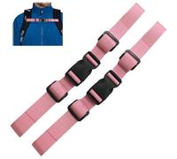 Bamyli 2 Pcs Backpack Chest Strap,Adjustable Backpack Strap Heavy Duty Chest Belt Harness with Quick Release Buckle for Outdoor Hiking,Jogging,Biking(Pink)