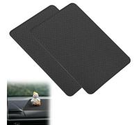 Bamyli 2 Pcs Non Slip Mat Anti Slip Mat, Dashboard Mat 18x13cm, Heat Resistant Sticky Pad, Black Car Dashboard Accessories for Phones Sunglasses and Keys