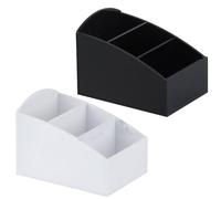 Bamyli 2 Pcs Tea Bag Organiser with 3 Divided Sections Coffee Station Tea Bags Holder Sugar Bag Organizer for Counter Acrylic Tea Bags Holder for Coffee, Salt, and Sugar Bag Storage