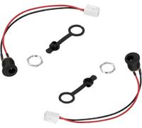 Bamyli 2PCS Electric Bike Charging Port Replacement, E-Bike Scooter Charging DC Port Plastic, 3 Pin Scooter Charging Hole for VIVO/DC Charging Port Electric Scooter