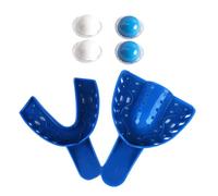 Bamyli 6 Pcs Dental Impression Mold Kit with Silicone Putty and Impression Trays,Dental Impression Material Teeth Mold Kit,for Firmer Quick Setting Mould
