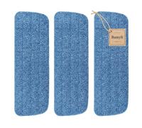 Bamyli Blue Spray Mops for Vileda Mop Head Replacement Refills, 3-Pack | Microfiber Washable Pads, Compatible with Addis & All Flat Mops, on all Floor Types