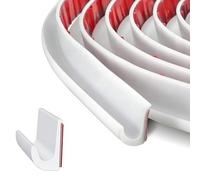 Bamyli J Shape Self Adhesive Rain Gutter,TPE Rain Diversion & 24mmx15mmx3m Edge Protection Profile for RV Motorhome Camper Van Truck Car Roof Door - White