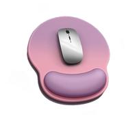 Bamyli Purple Mouse Mat Wrist Support,Ergonomic Mouse Mat,Non-Slip Rubber Base Milk Silk Fabric Mouse Pad for Computer Laptop Office Home, Purple Pink, 25X23