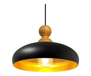 bamyum Androa Industrial Ceiling Light Ø40 cm Metal Ceiling Lamp Lighting Fixture Mid Century Modern Lamp Modern Chandeliers Vintage Light, Black