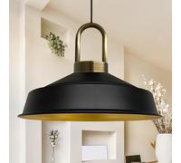 bamyum Asletl Hanging Lamp Industrial Pendant Light, 40 cm Black Pendant Light, Perfect for Kitchen, Living Room & Dining Room