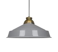 bamyum Asletl Hanging Lamp, Pendant Light 40 cm, Modern Metal Kitchen Island Lights, E27 Lamp Shades, Pendant Lamp for Living Room and Dining Room, Gray Pendant Industrial Light