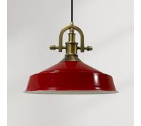 Bamyum Asletl-Marine Hanging Lamp Industrial Pendant Light, 41 cm Shades, Modern Metal Kitchen & Dining Room Lights, E27 Pendant Lamp, Red