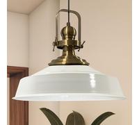 Bamyum Asletl Pendant Light - Vintage Metal, 41 cm, Industrial, Kitchen & Dining, White, E27