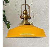 bamyum Asletl Pendant Light Vintage Metal 41 cm, Lamp Shades Ceiling, Kitchen Lights Ceiling E27, Industrial Lamp Shades Ceiling, Metal Pendant Light Fitting for Living Room and Dining Table, Yellow