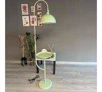 bamyum Gorkiede Floor Lamp Metal, Modern, for Bedroom, Living Room, Children's Room with E27 Socket, 30 cm Wide, Adjustable Lampshade, Mint Green